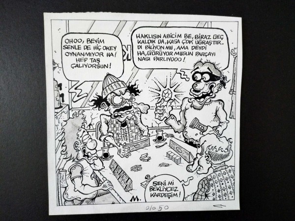 OKEY KONULU ORİJİNAL KARİKATÜR