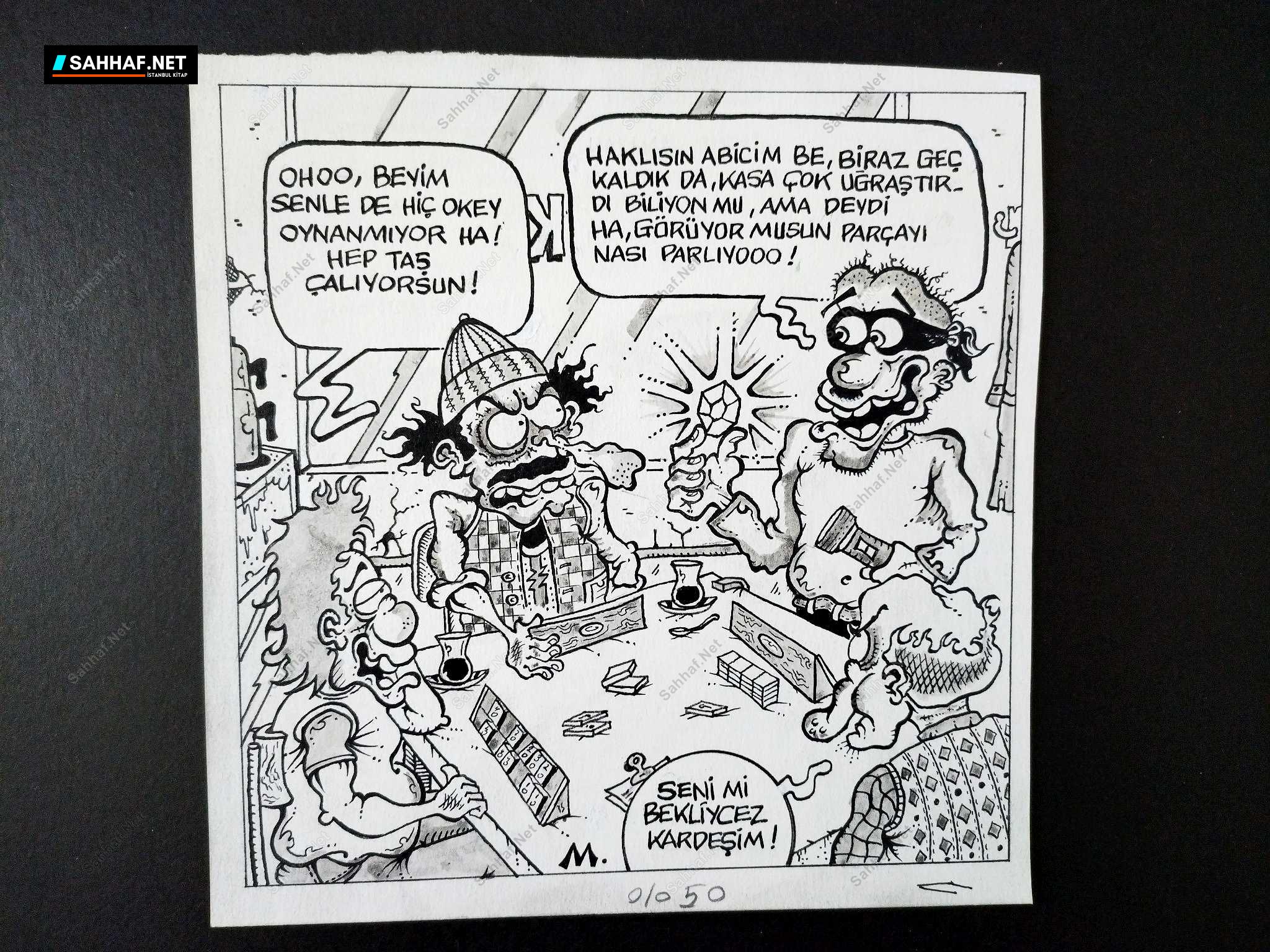 OKEY KONULU ORİJİNAL KARİKATÜR 1 OKEY KONULU ORİJİNAL KARİKATÜR