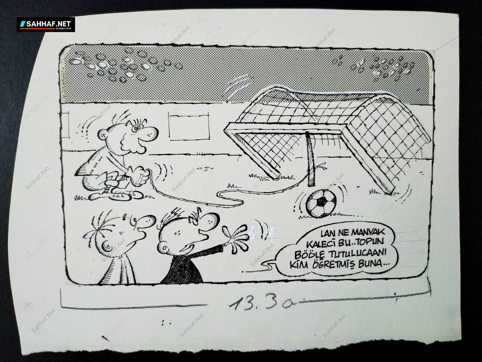 FUTBOL KONULU ORİJİNAL KARİKATÜR 1 FUTBOL KONULU ORİJİNAL KARİKATÜR