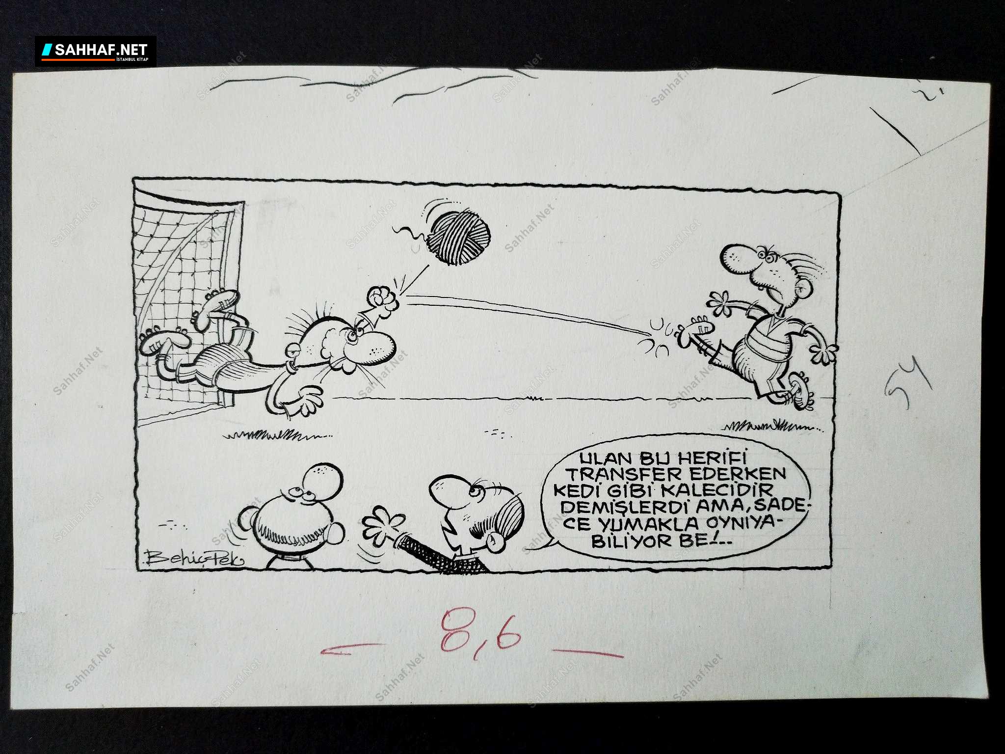 FUTBOL KONULU ORİJİNAL KARİKATÜR 1 FUTBOL KONULU ORİJİNAL KARİKATÜR