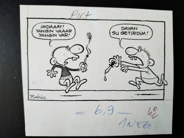 YANGIN KONULU ORİJİNAL KARİKATÜR 43 YANGIN KONULU ORİJİNAL KARİKATÜR