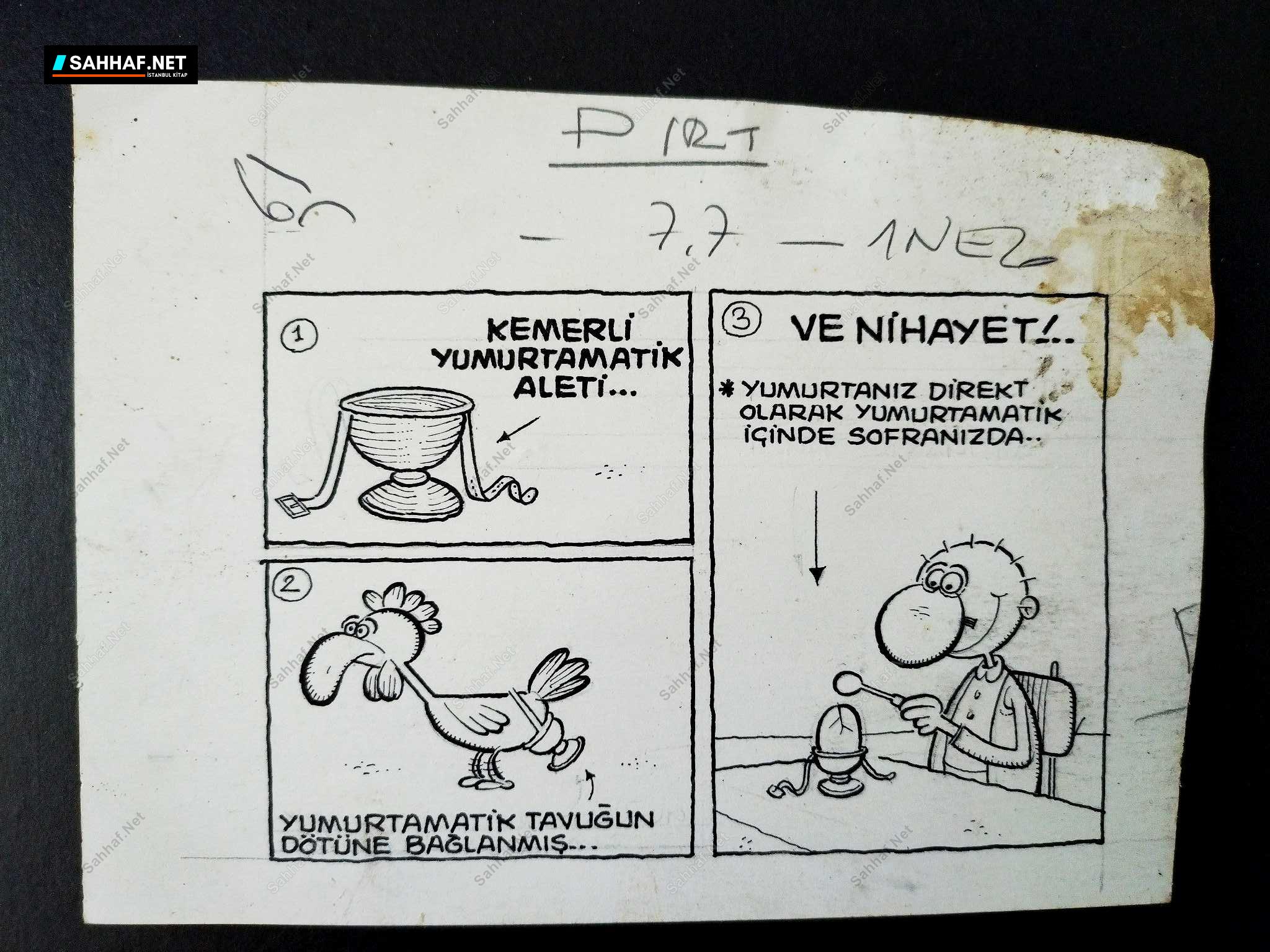 YUMURTA KONULU ORİJİNAL KARİKATÜR 1 YUMURTA KONULU ORİJİNAL KARİKATÜR