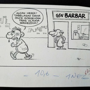 BERBER KONULU ORİJİNAL KARİKATÜR