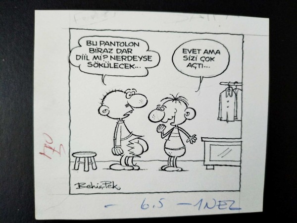 TERZİ KONULU ORİJİNAL KARİKATÜR