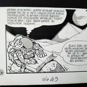 UZAY KONULU ORİJİNAL KARİKATÜR