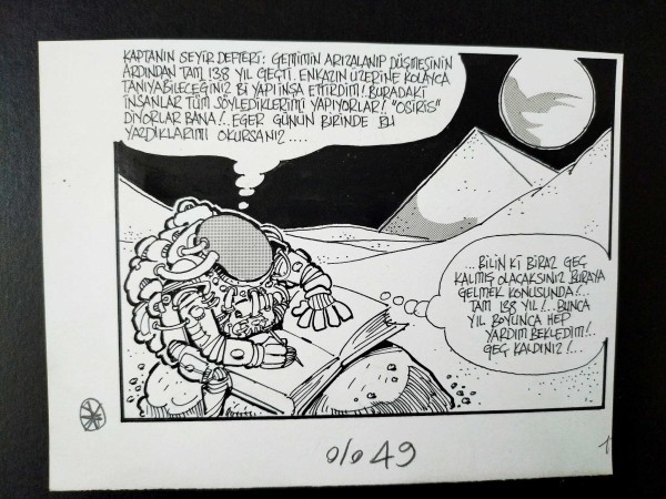 UZAY KONULU ORİJİNAL KARİKATÜR 56 UZAY KONULU ORİJİNAL KARİKATÜR