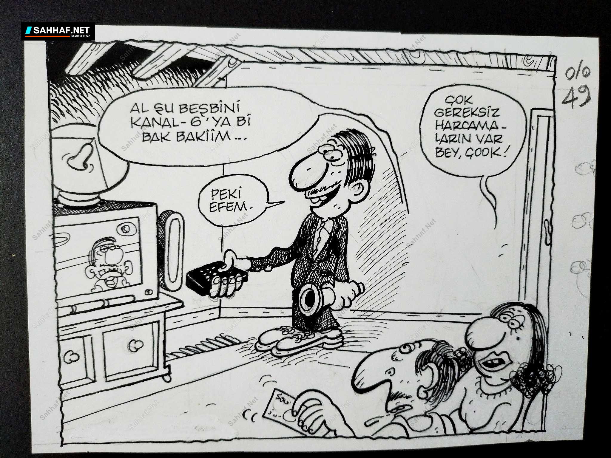 İSRAF KONULU ORİJİNAL KARİKATÜR 1 İSRAF KONULU ORİJİNAL KARİKATÜR