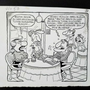 GÜNLÜK KONULU ORİJİNAL KARİKATÜR