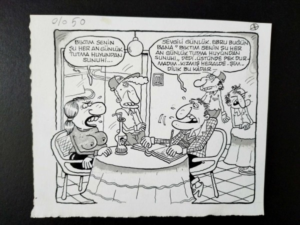 GÜNLÜK KONULU ORİJİNAL KARİKATÜR