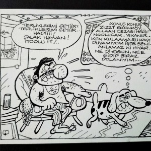 KÖPEK KONULU ORİJİNAL KARİKATÜR