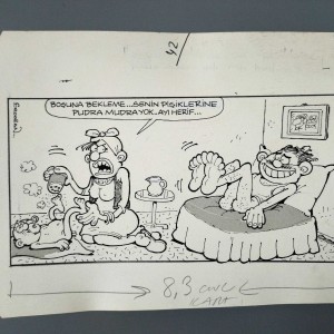 BEBEK BAKIMI KONULU ORİJİNAL KARİKATÜR