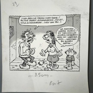CARİ AÇIK, EKONOMİ KONULU ORİJİNAL KARİKATÜR