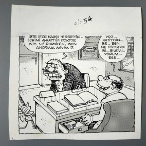 SAPIK, DOKTOR KONULU ORİJİNAL KARİKATÜR