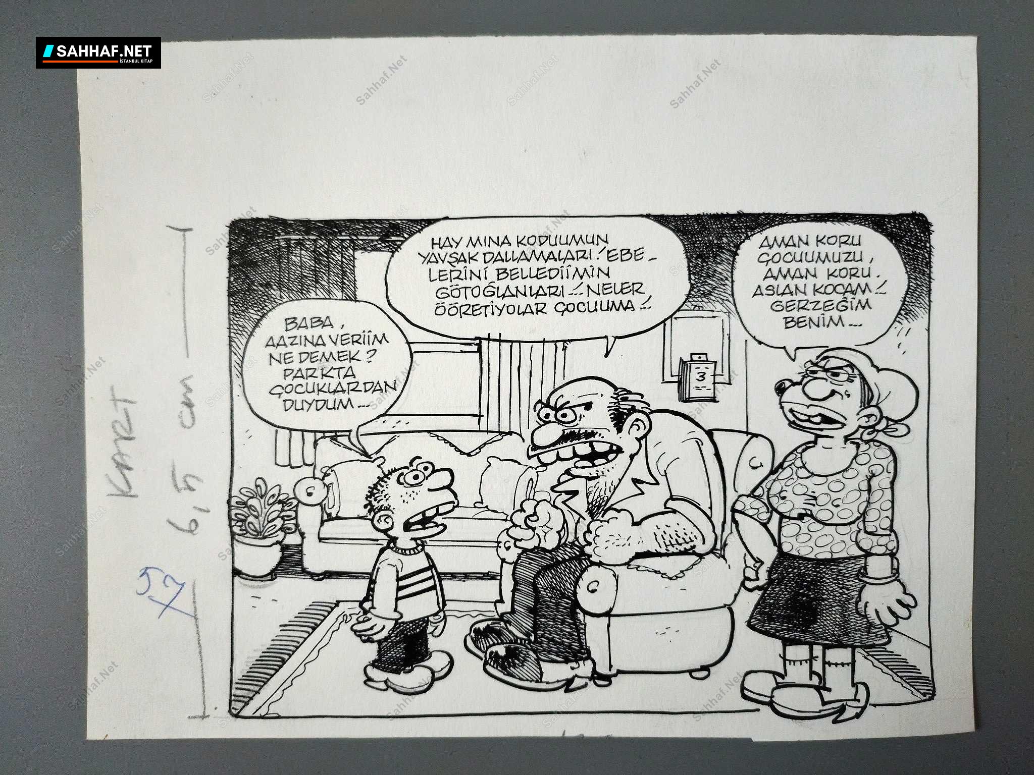 TERBİYE, KÜFÜR KONULU ORİJİNAL KARİKATÜR 1 TERBİYE, KÜFÜR KONULU ORİJİNAL KARİKATÜR