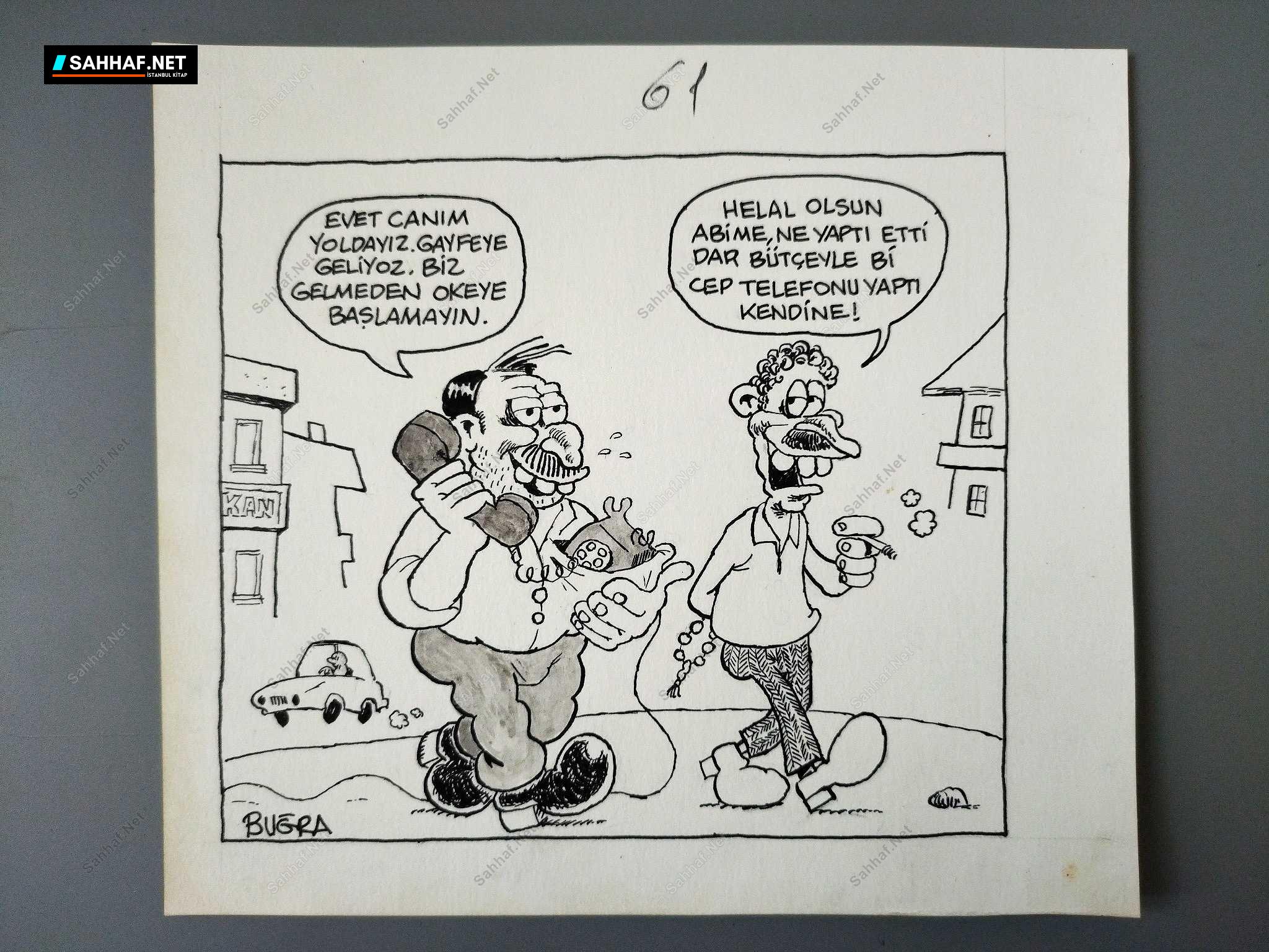 CEP TELEFONU KONULU ORİJİNAL KARİKATÜR 1 CEP TELEFONU KONULU ORİJİNAL KARİKATÜR