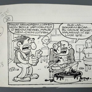 SANATÇI KONULU ORİJİNAL KARİKATÜR
