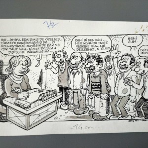 SİYASET, ÖZELLEŞTİRME, BAKANLIK KONULU ORİJİNAL KARİKATÜR