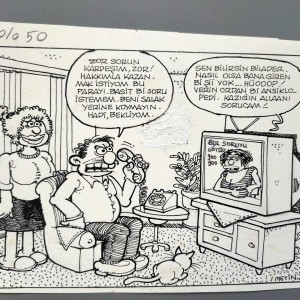 YARIŞMA KONULU ORİJİNAL KARİKATÜR