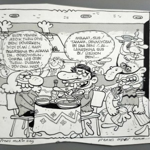 DAYAK KONULU ORİJİNAL KARİKATÜR