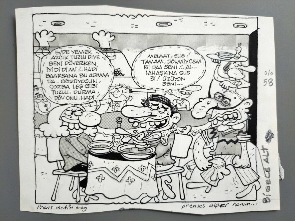 DAYAK KONULU ORİJİNAL KARİKATÜR - Sahhaf.Net