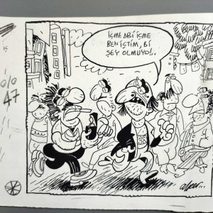 SİGARA KONULU ORİJİNAL KARİKATÜR