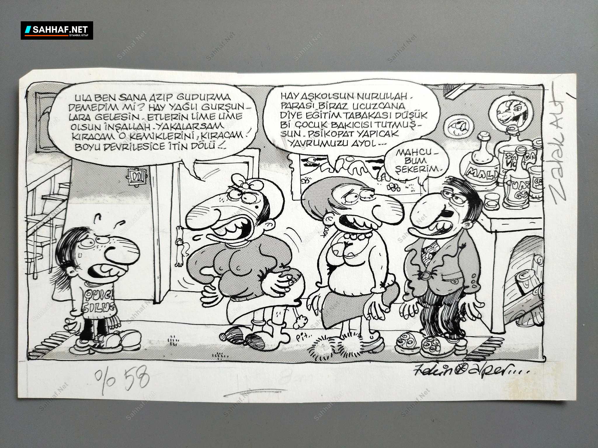 BAKICI KONULU ORİJİNAL KARİKATÜR 1 BAKICI KONULU ORİJİNAL KARİKATÜR