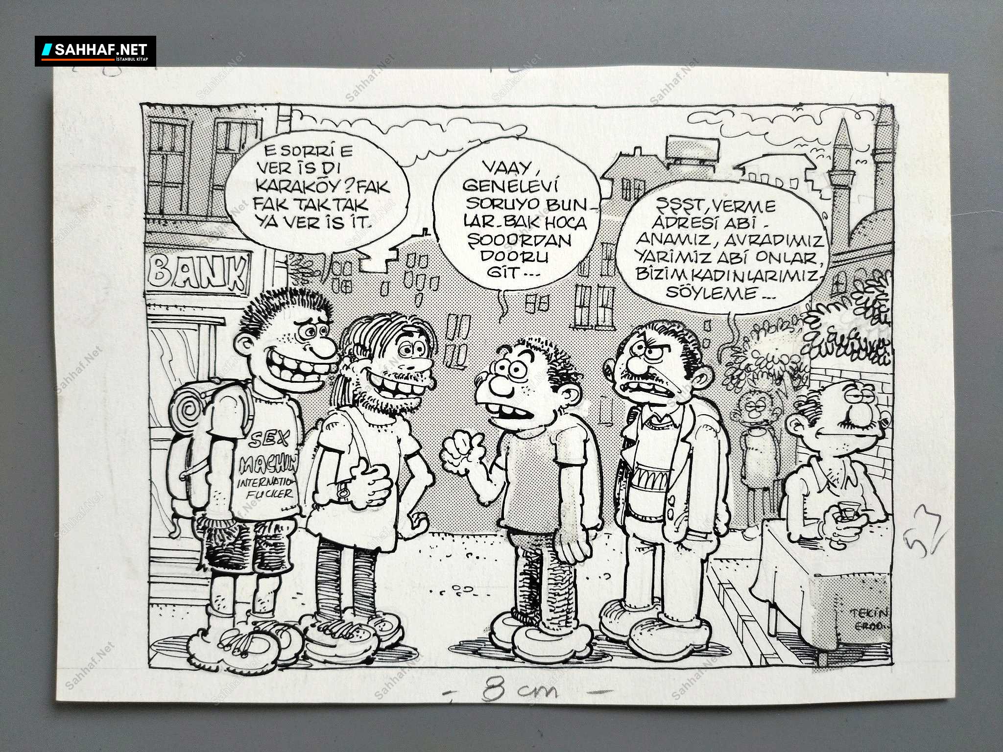 TURİST, GENELEV KONULU ORİJİNAL KARİKATÜR 1 TURİST, GENELEV KONULU ORİJİNAL KARİKATÜR