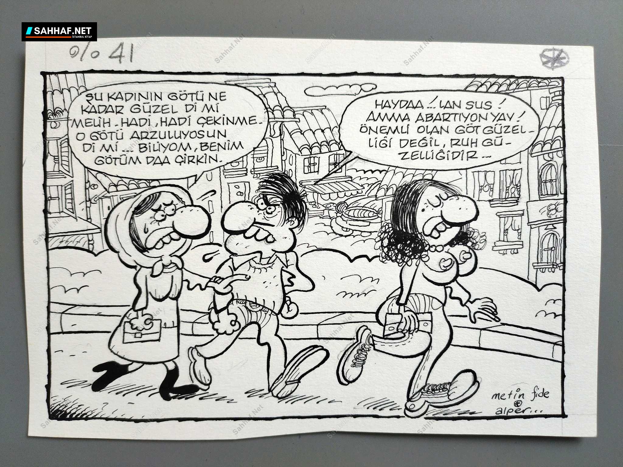 GÜZELLİK KONULU ORİJİNAL KARİKATÜR 1 GÜZELLİK KONULU ORİJİNAL KARİKATÜR