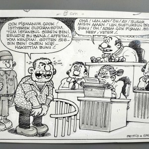 MAAHKEME KONULU ORİJİNAL KARİKATÜR