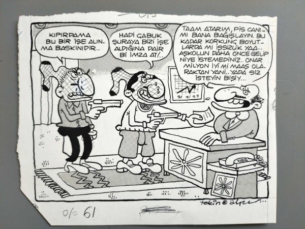 İŞSİZLİK KONULU ORİJİNAL KARİKATÜR - Sahhaf.Net