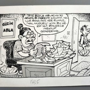GÜZİN ABLA KONULU ORİJİNAL KARİKATÜR