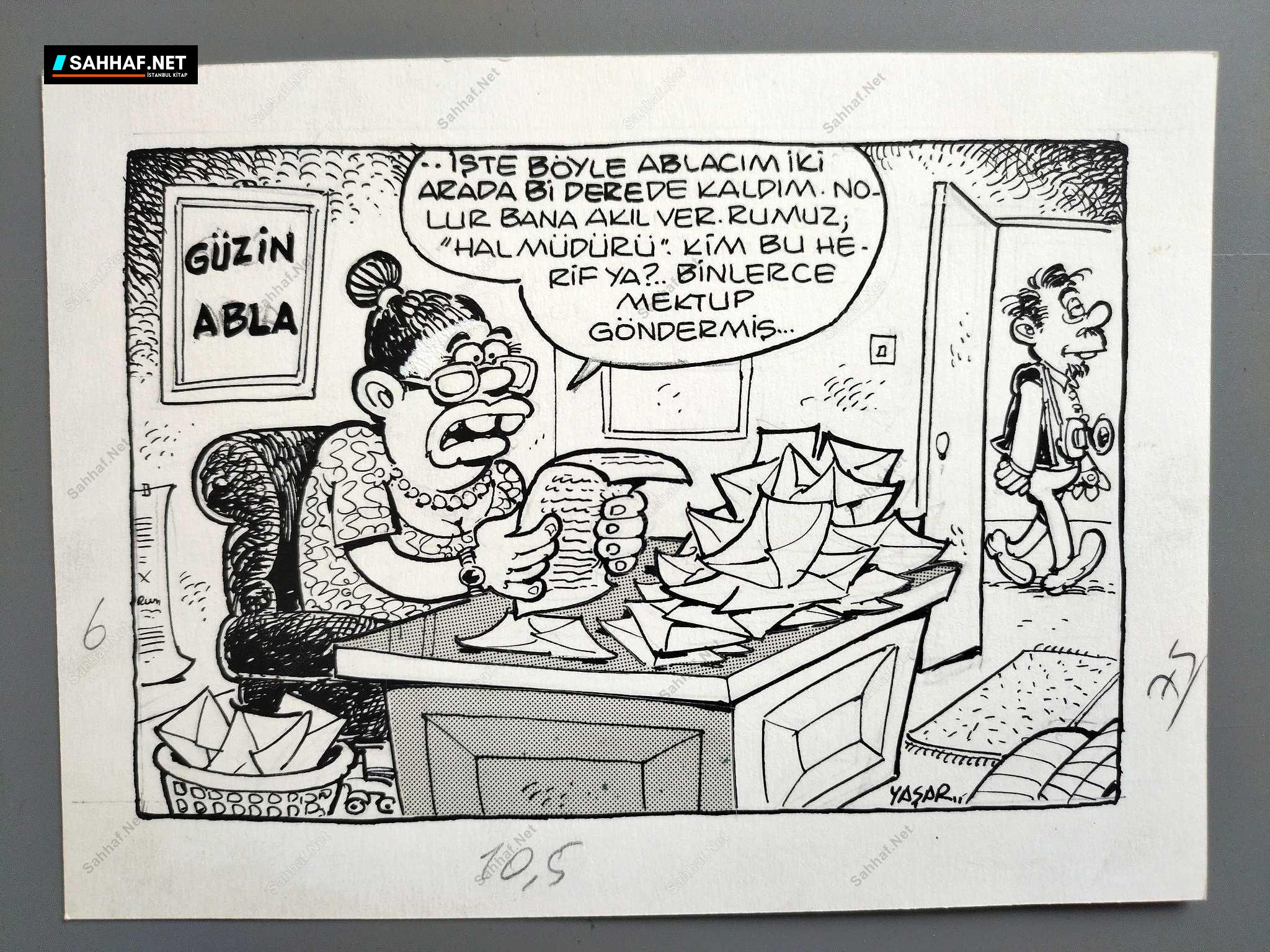 GÜZİN ABLA KONULU ORİJİNAL KARİKATÜR 1 GÜZİN ABLA KONULU ORİJİNAL KARİKATÜR