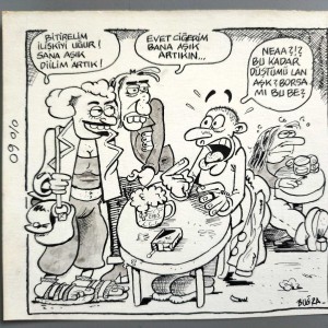 İLİŞKİLER KONULU ORİJİNAL KARİKATÜR