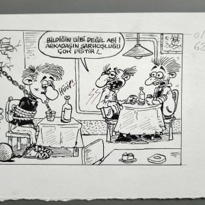 SARHOŞLUK KONULU ORİJİNAL KARİKATÜR
