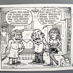 AHLAK, BOZULMA KONULU ORİJİNAL KARİKATÜR