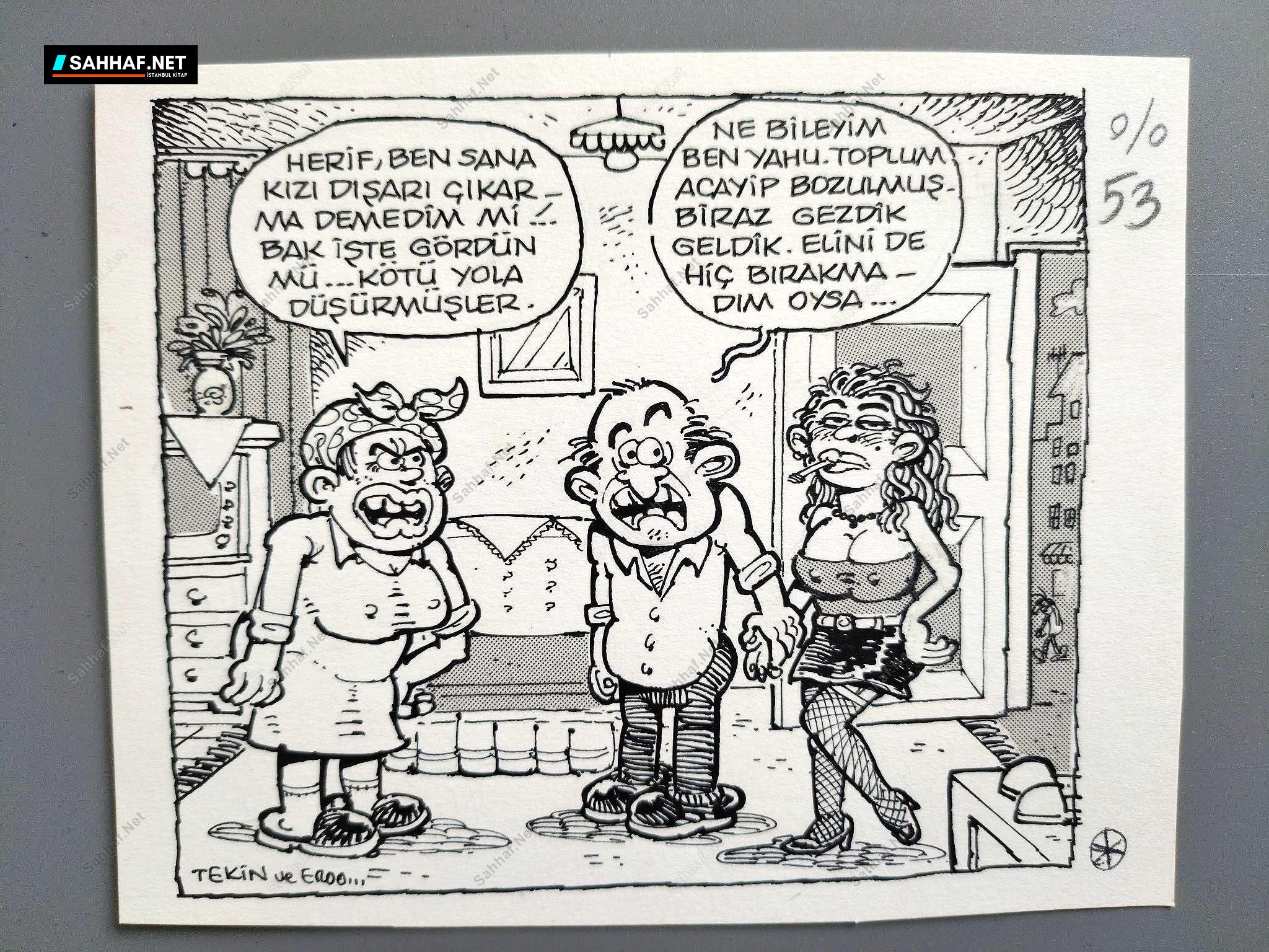 AHLAK, BOZULMA KONULU ORİJİNAL KARİKATÜR 1 AHLAK, BOZULMA KONULU ORİJİNAL KARİKATÜR