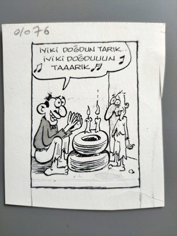 GARİBANLIK KONULU ORİJİNAL KARİKATÜR - Sahhaf.Net