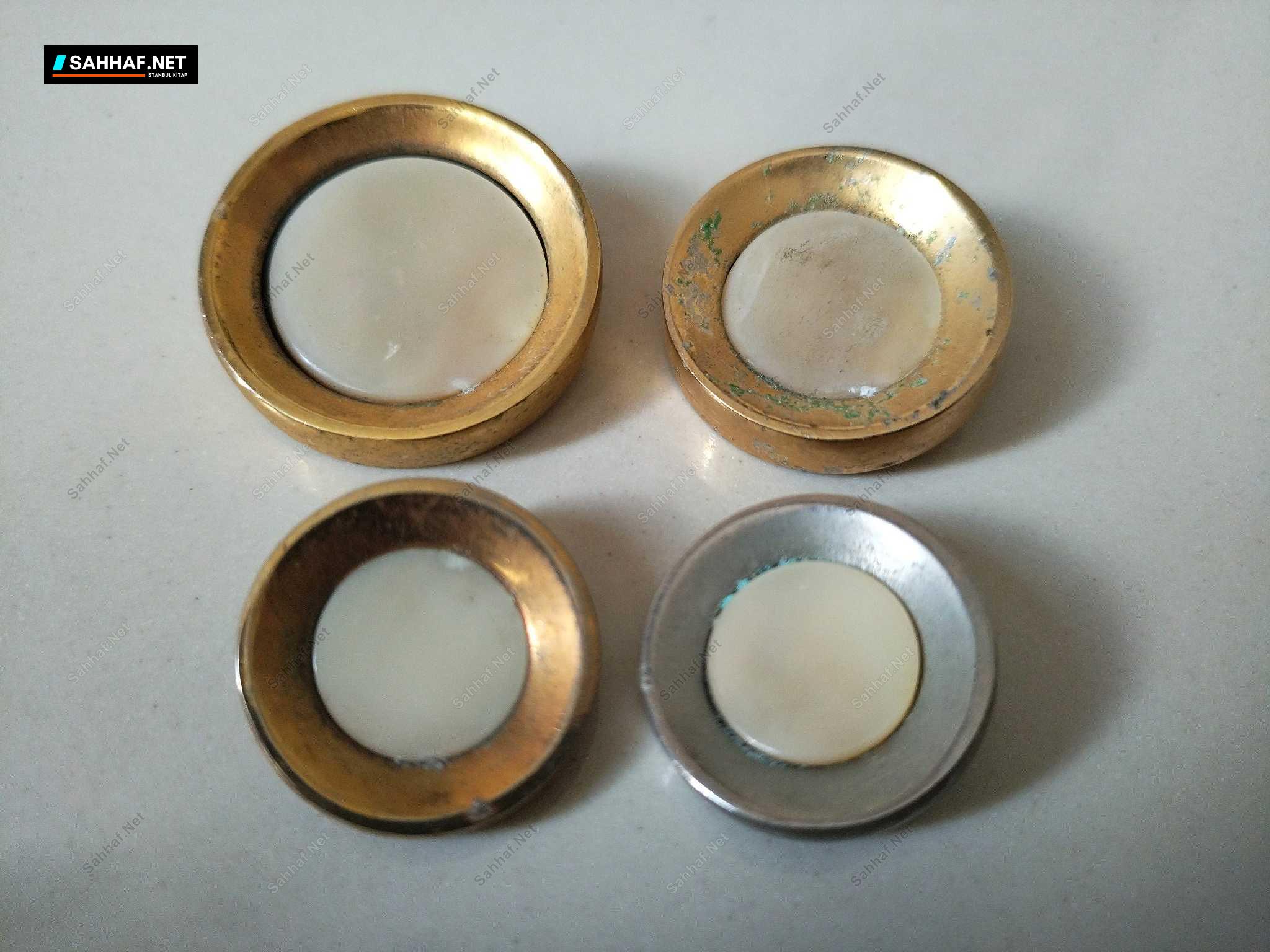 4 Adet Vintage Sedef Düğme 1 4 Adet Vintage Sedef Düğme